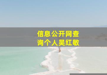 信息公开网查询个人吴红敏