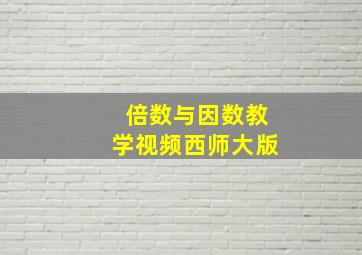 倍数与因数教学视频西师大版