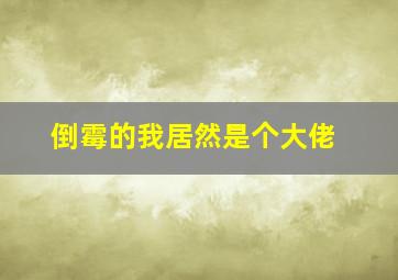 倒霉的我居然是个大佬