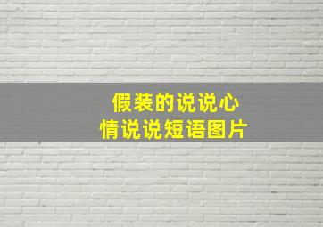 假装的说说心情说说短语图片