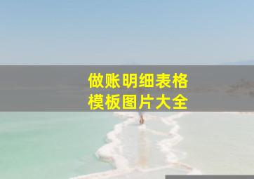 做账明细表格模板图片大全