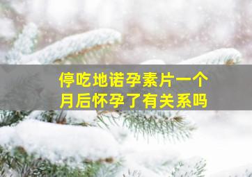 停吃地诺孕素片一个月后怀孕了有关系吗