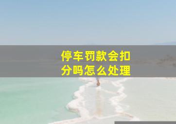 停车罚款会扣分吗怎么处理