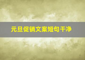 元旦促销文案短句干净