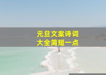 元旦文案诗词大全简短一点