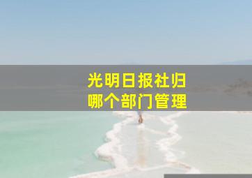 光明日报社归哪个部门管理