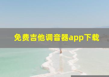 免费吉他调音器app下载