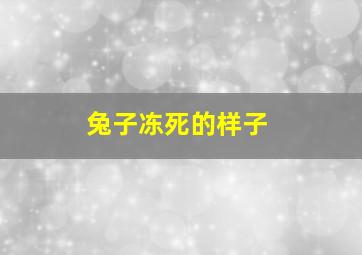 兔子冻死的样子