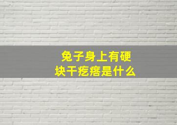 兔子身上有硬块干疙瘩是什么