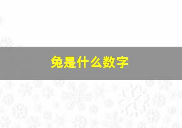 兔是什么数字