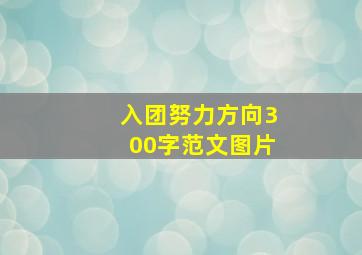 入团努力方向300字范文图片