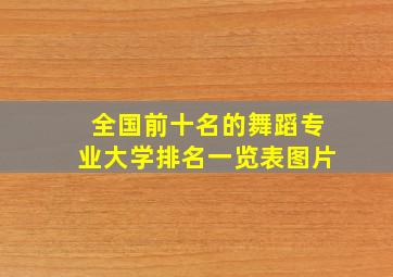 全国前十名的舞蹈专业大学排名一览表图片