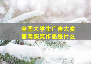 全国大学生广告大赛官网获奖作品是什么