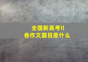 全国新高考ll卷作文题目是什么