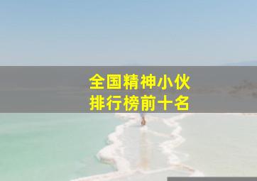 全国精神小伙排行榜前十名