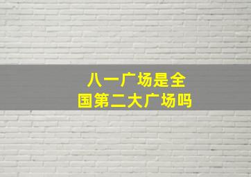 八一广场是全国第二大广场吗