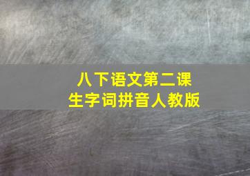 八下语文第二课生字词拼音人教版