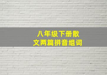 八年级下册散文两篇拼音组词