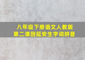 八年级下册语文人教版第二课回延安生字词拼音