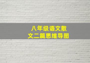 八年级语文散文二篇思维导图