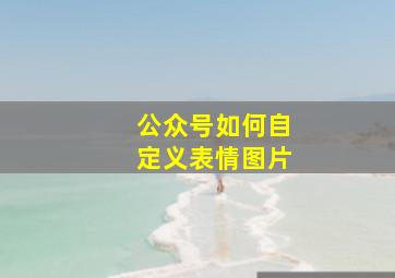 公众号如何自定义表情图片