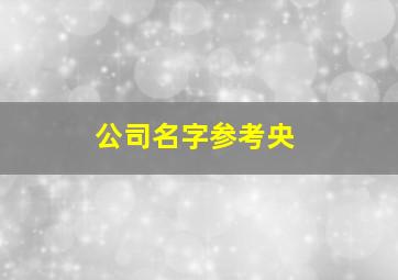 公司名字参考央