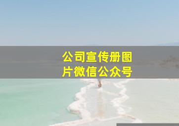 公司宣传册图片微信公众号