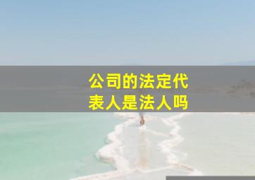 公司的法定代表人是法人吗