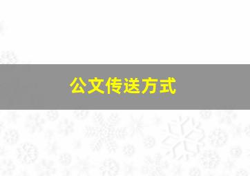 公文传送方式