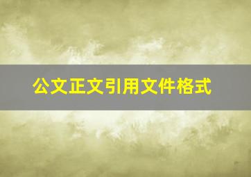 公文正文引用文件格式