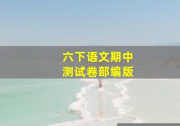 六下语文期中测试卷部编版