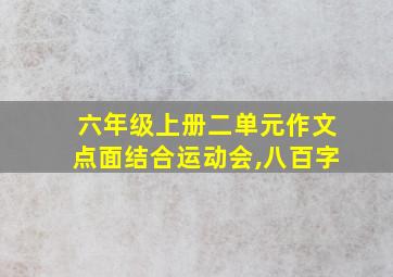 六年级上册二单元作文点面结合运动会,八百字