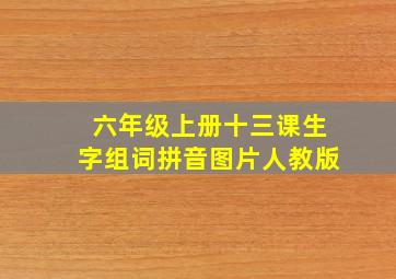 六年级上册十三课生字组词拼音图片人教版