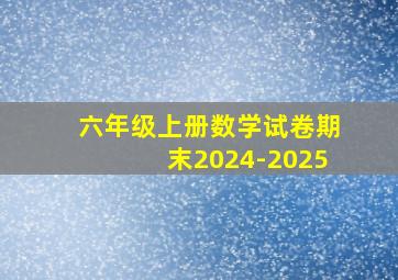 六年级上册数学试卷期末2024-2025