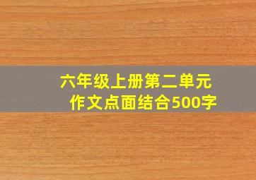 六年级上册第二单元作文点面结合500字