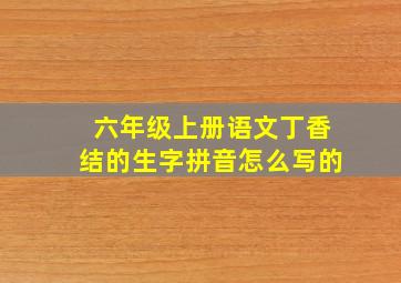 六年级上册语文丁香结的生字拼音怎么写的