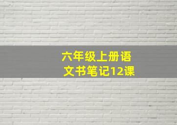 六年级上册语文书笔记12课