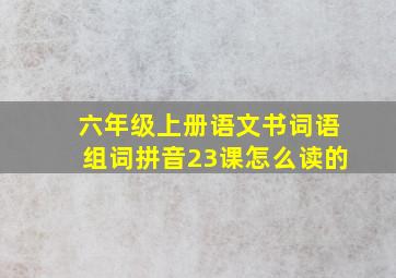 六年级上册语文书词语组词拼音23课怎么读的