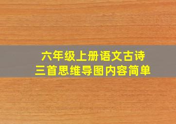 六年级上册语文古诗三首思维导图内容简单