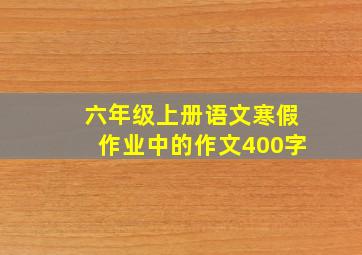 六年级上册语文寒假作业中的作文400字