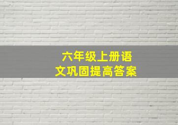 六年级上册语文巩固提高答案