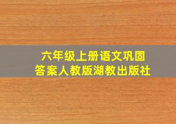 六年级上册语文巩固答案人教版湖教出版社