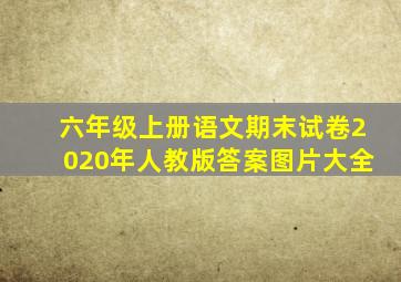 六年级上册语文期末试卷2020年人教版答案图片大全