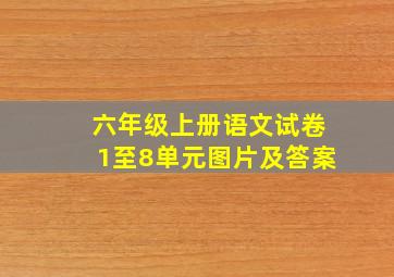 六年级上册语文试卷1至8单元图片及答案