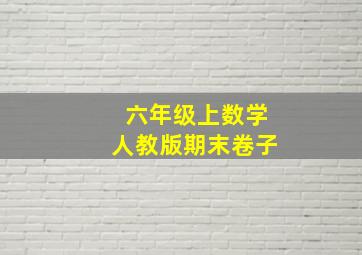 六年级上数学人教版期末卷子