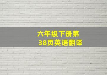 六年级下册第38页英语翻译