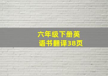 六年级下册英语书翻译38页