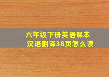 六年级下册英语课本汉语翻译38页怎么读