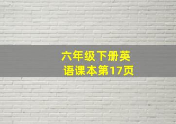 六年级下册英语课本第17页