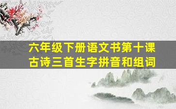 六年级下册语文书第十课古诗三首生字拼音和组词